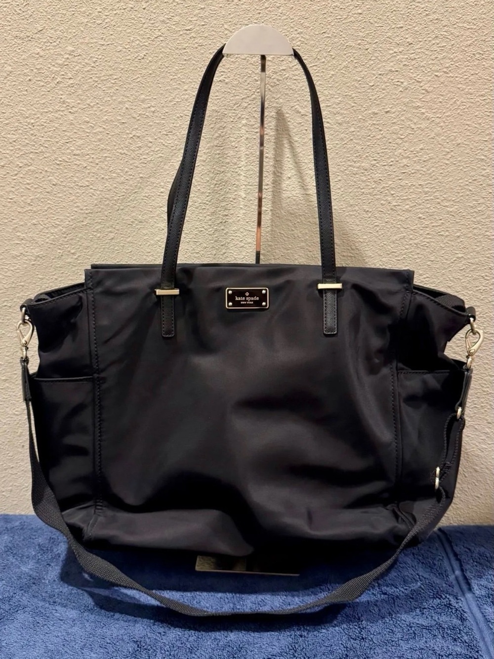 Kate Spade Kaylie Large Travel, Work, Gym or Diaper Bag in Black Nylon